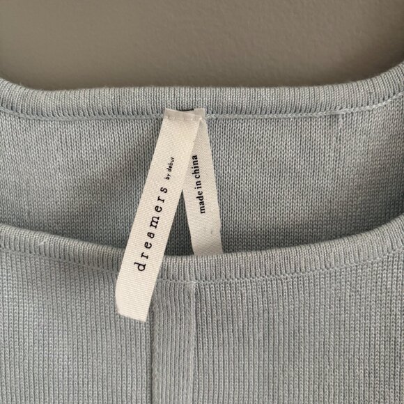 Ice Blue Corset Style Knit Top by Dreamers - Picture 2 of 6